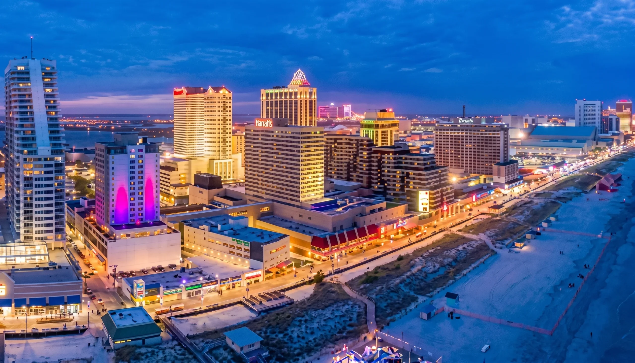 Atlantic City Boardwalk from the air
