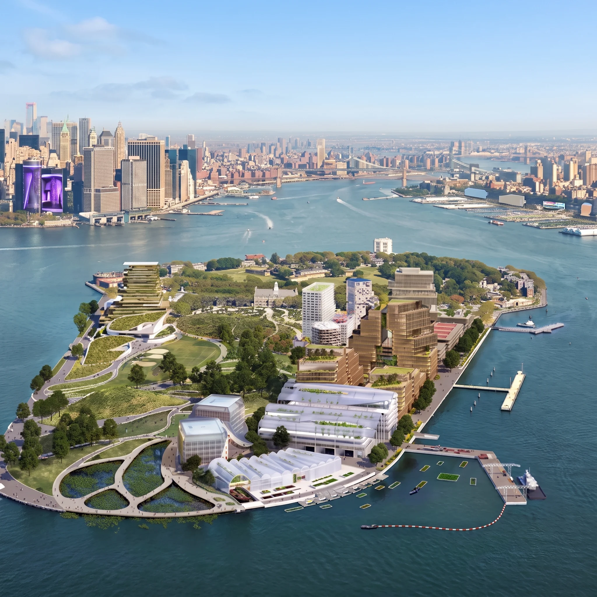 Governors Island from the air