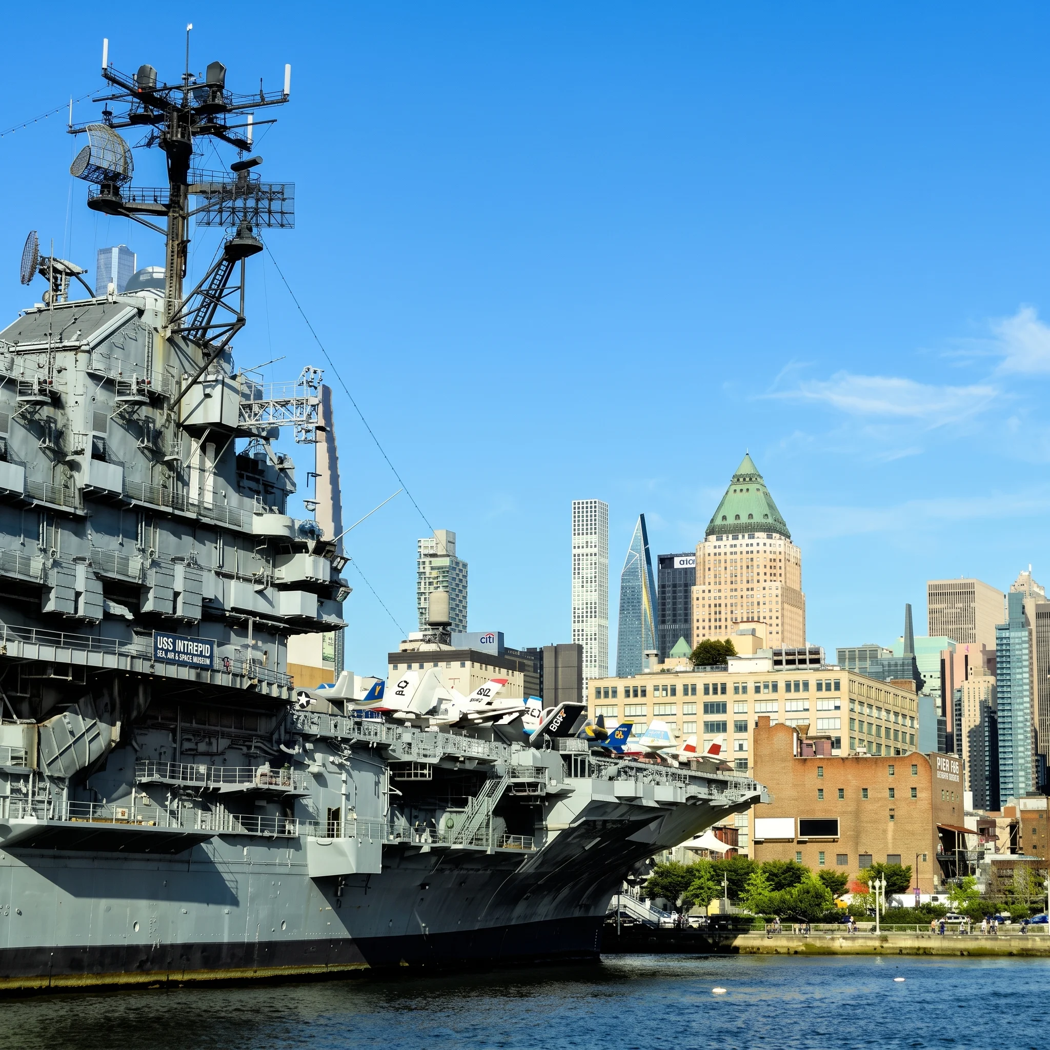 Intrepid Museum from the air