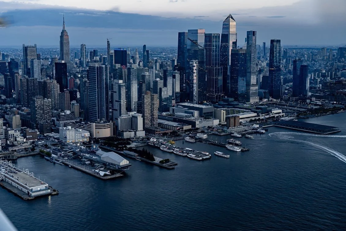 Aerial New York waterfront
